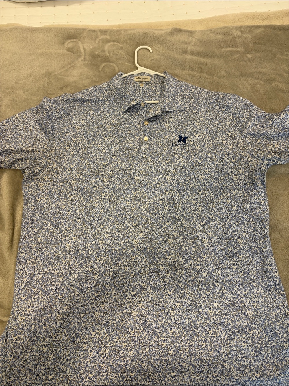 Peter Millar Kapalua Blue Floral Polo Shirt